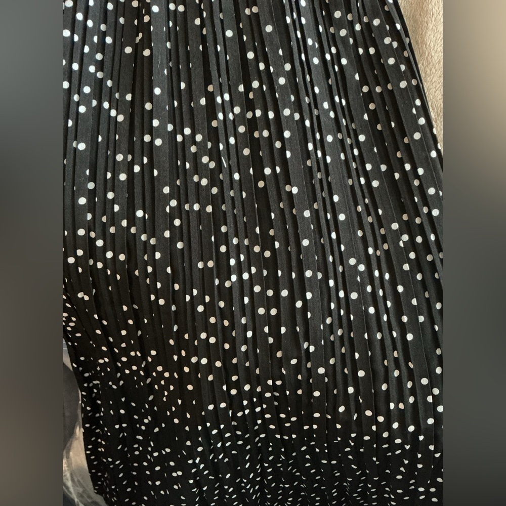 Vintage 90s, Y2K Elegant Black and White Midi A-Line Skirt for Night Out - Picture 8 of 10